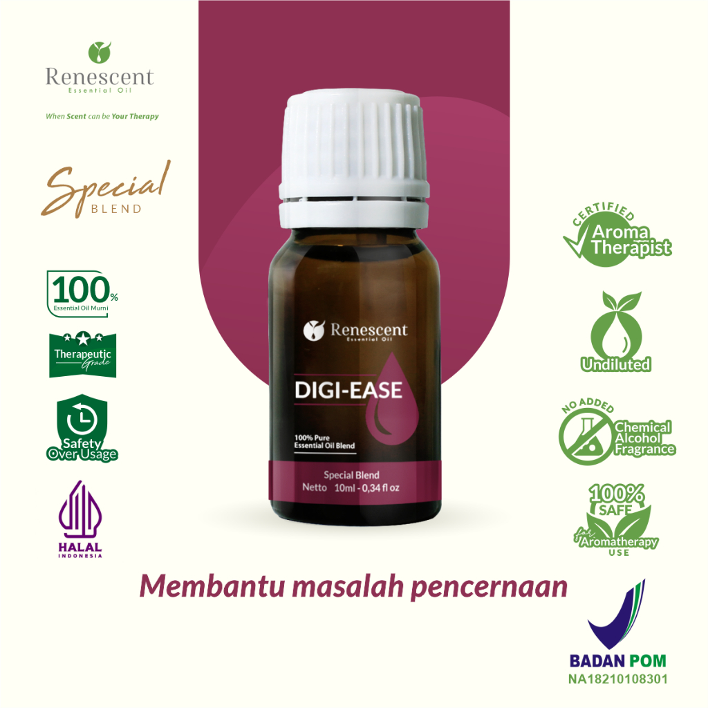 Renescent Special Blend Digi-Ease Essential Oil 10ml Diffuser Aromatherapy Humidifier Air Purifier Lilin Aromaterapi