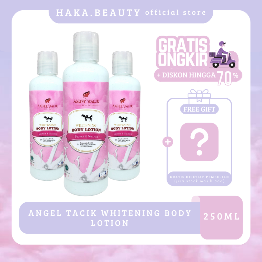 ANGEL TACIK PERAWATAN KECANTIKAN PEMUTIH TUBUH WANITA ALAMI BRIGHTENING WHITENING HAND BODY CREAM KR