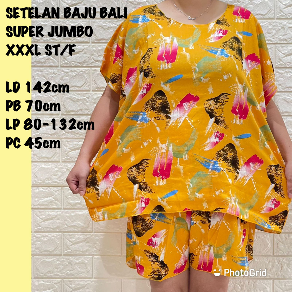 BAJU SETELAN ABSTRAK BALI SUPER JUMBO FIT TO 3XL ST/F