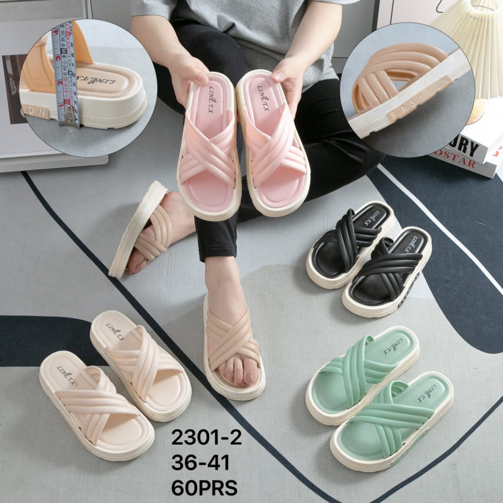 Sandal Selop DORA Flatform Wanita Import Kekinian