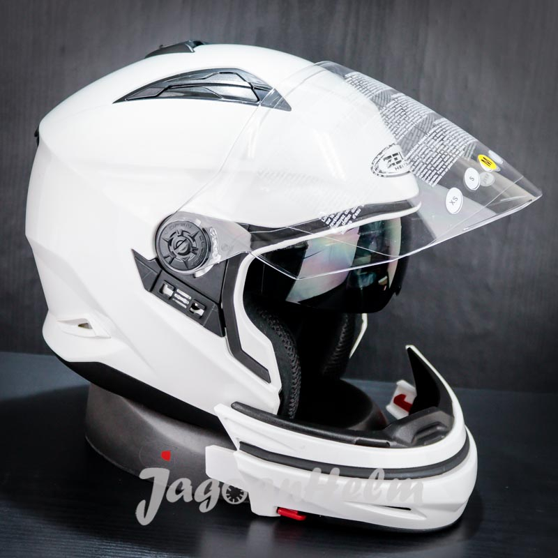 ZEUS HELM ZS613C MODULAR | GLOSSY WHITE | ZS613 C MUZZLE | ZS-613C | ZS 613 C