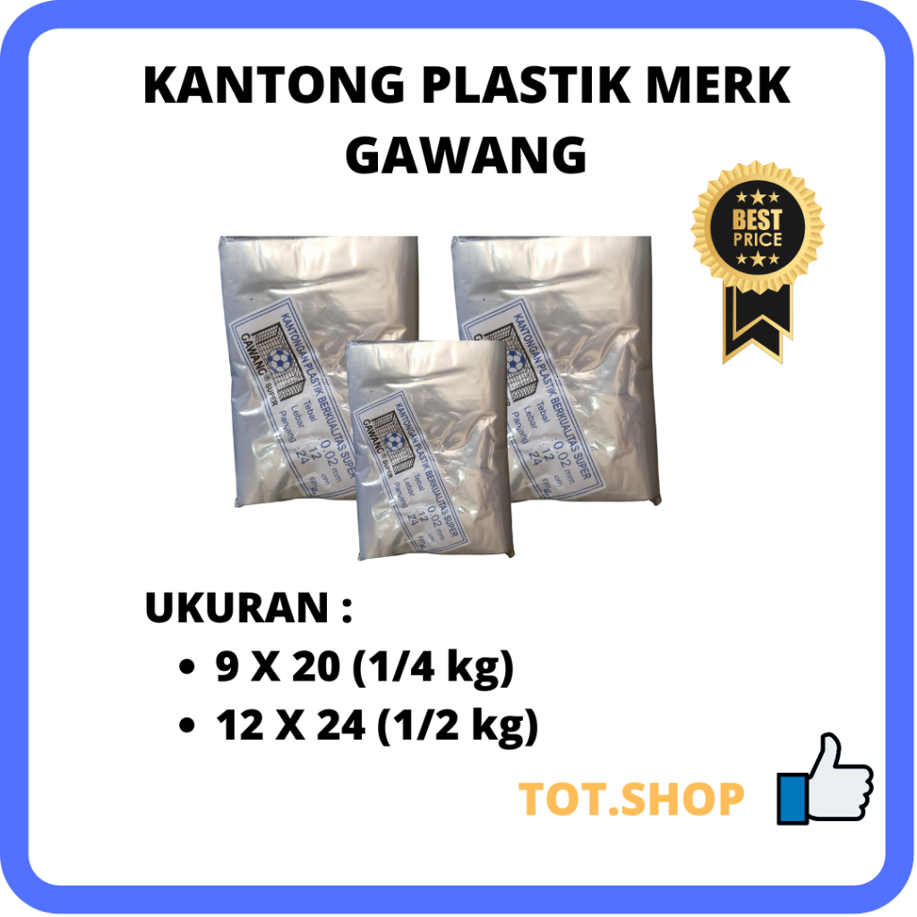 Kantong Plastik PP Cap GAWANG isi 100