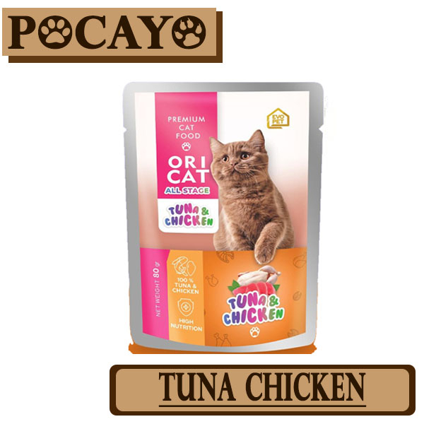 ORI CAT Pouch Tuna Chicken 80gr