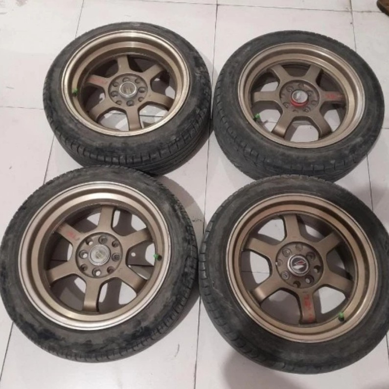 VELG MOBIL RACING TE37 R16X7 PCD 4X100, 4X114 ET38 + BAN 195 50 R16