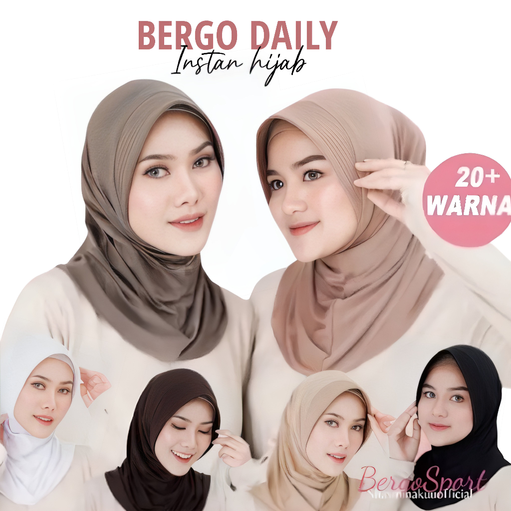 SHASMINAKU - Hijab Bergo Ceysha Daily Instan Jersey Premium/ Jilbab Sporty Instan Volly Basket / Kerudung Olahraga Sport Instan