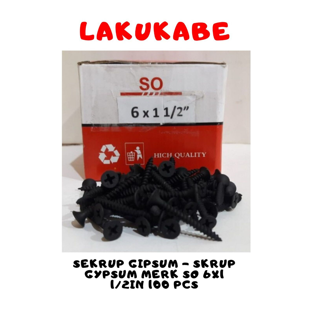 Sekrup Gipsum - Skrup Gypsum Merk So 6x1 1/2in 100 Pcs