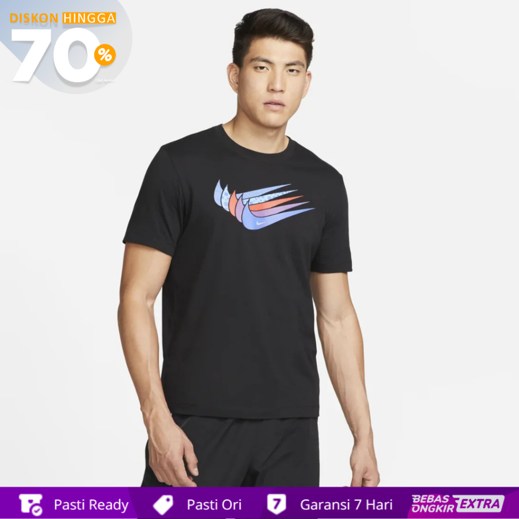 Kaos Nike Original Pria Sportswear Motion Swoosh - Hitam