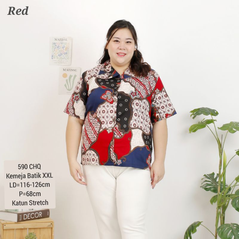 BIGSIZE BLOUSE NAMIRA BATIK JUMBO XXL 590 ATASAN WANITA KERJA KANTOR BAJU FASHION CEWEK MURAH