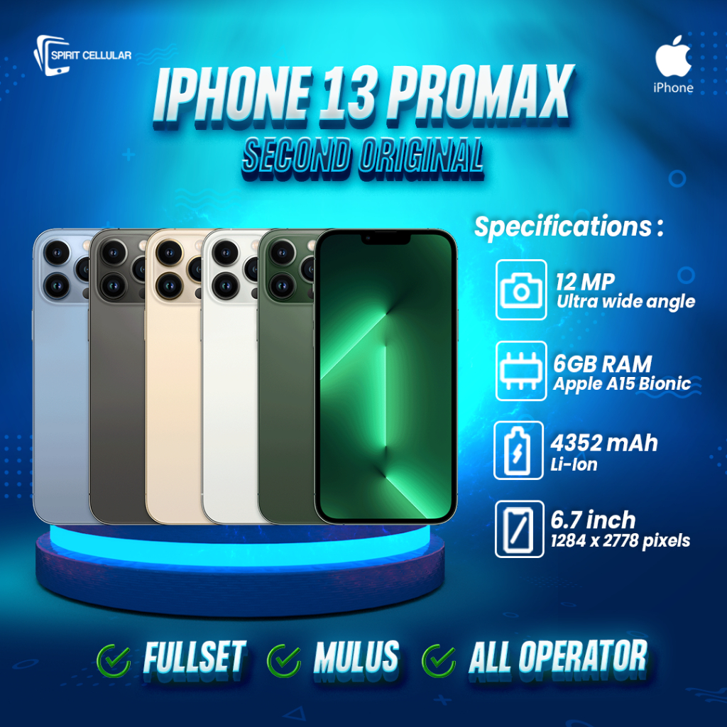 Iphone 13 Pro Max 128gb Iphone Bekas Ex Inter Original 100% No Minus Mulus Fullset