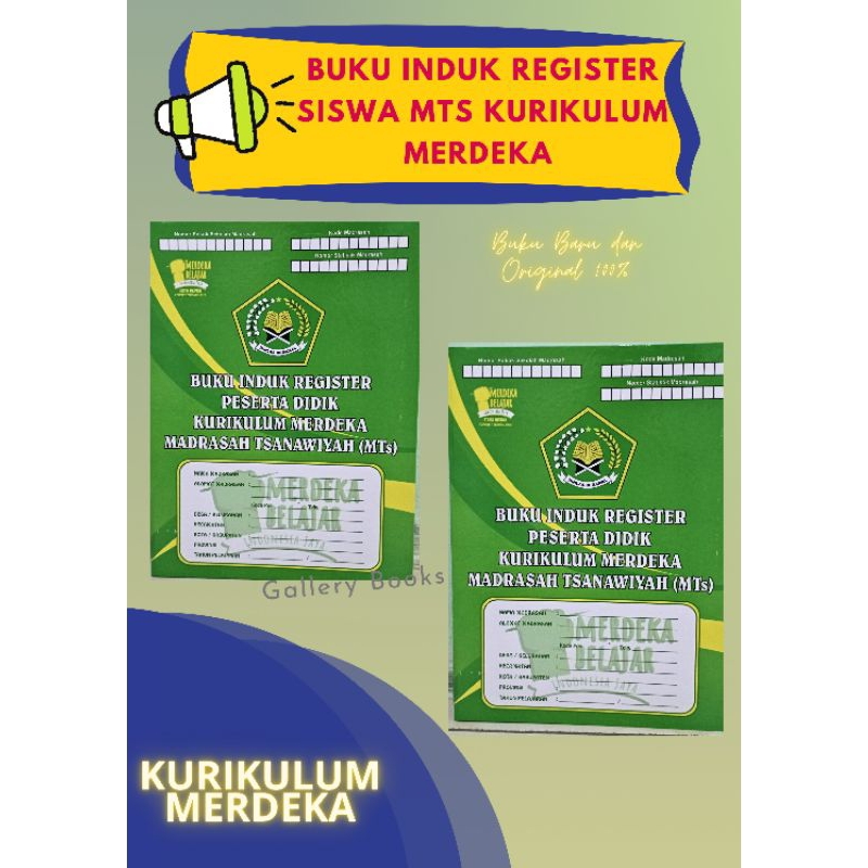 

Terharu//grosir/Buku Induk Register Siswa Madrasah Tsanawiyah MTs Kurikulum merdeka isi 50 siswa