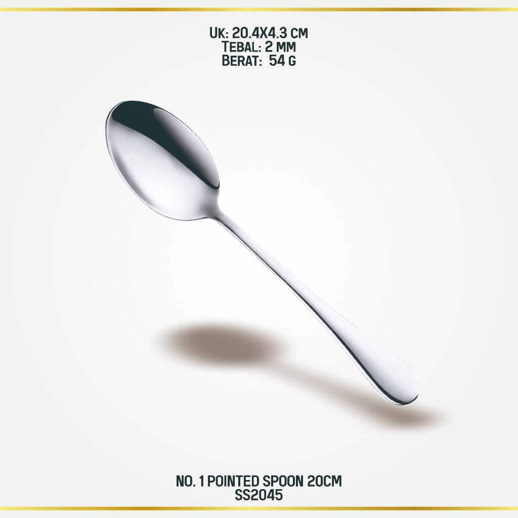 CROWN Sendok Makan Teh Alat Makan Sujeo Korea Spoon Tebal Silver Stainless Tebal Korea Premium Food Grade