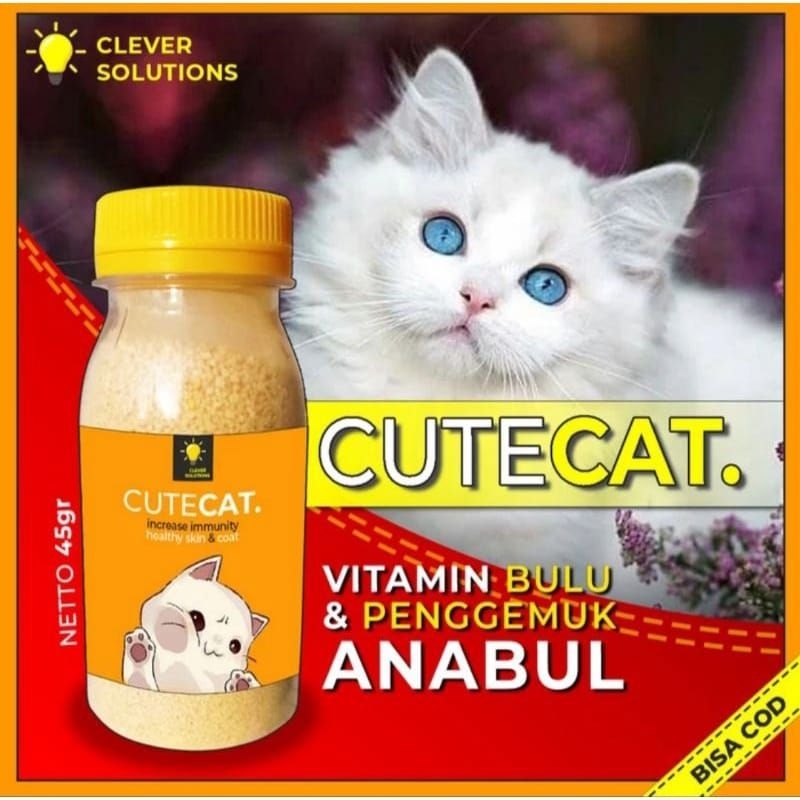Cute Cat Vitamin Penggemuk Penumbuh Bulu Kucing Rontok