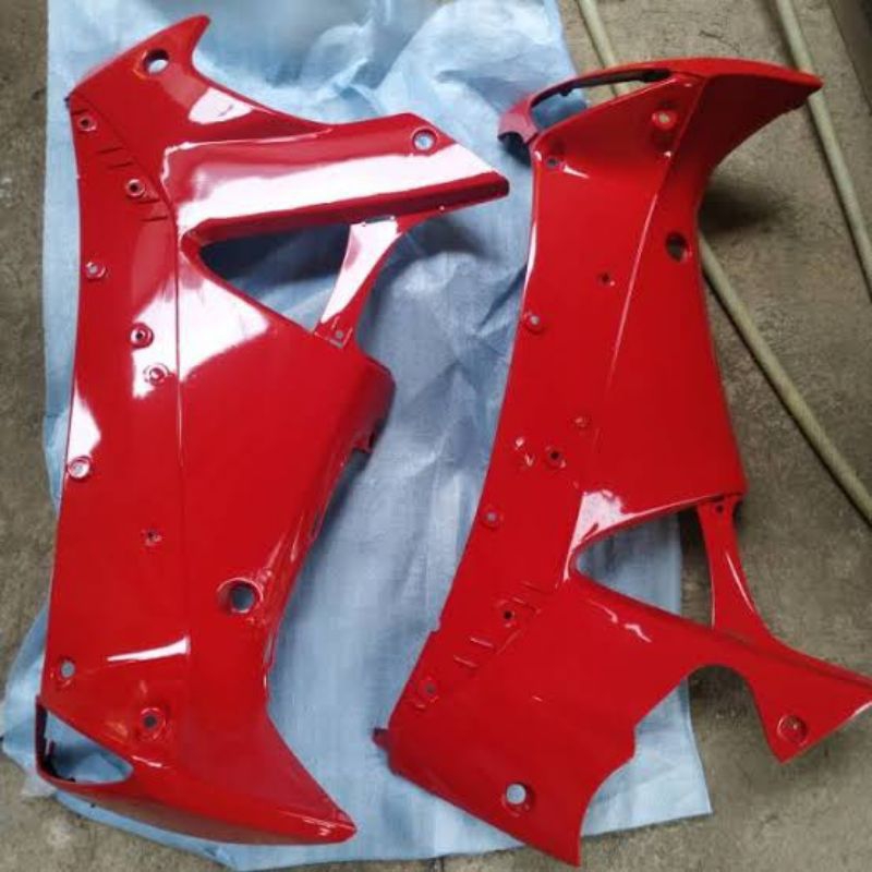 Cover dek sayap sayapan dalam kiri kanan HONDA SUPRA X 125 LAMA OLD warna merah Kualitas terjamin ba