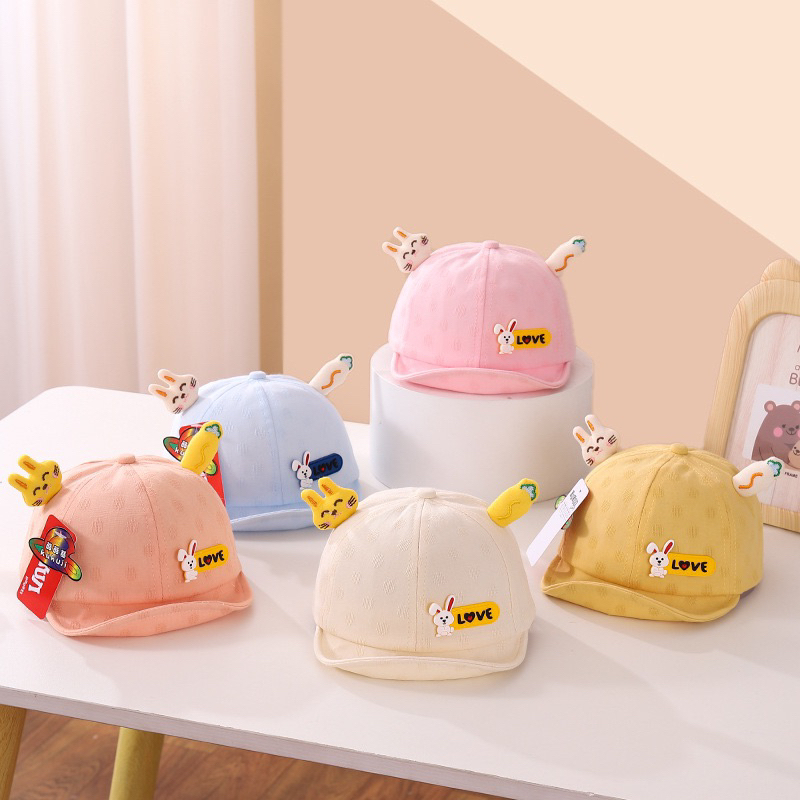 9-24 bulan Topi Baseball Anak Perempuan Model Pattern Rabbitlove