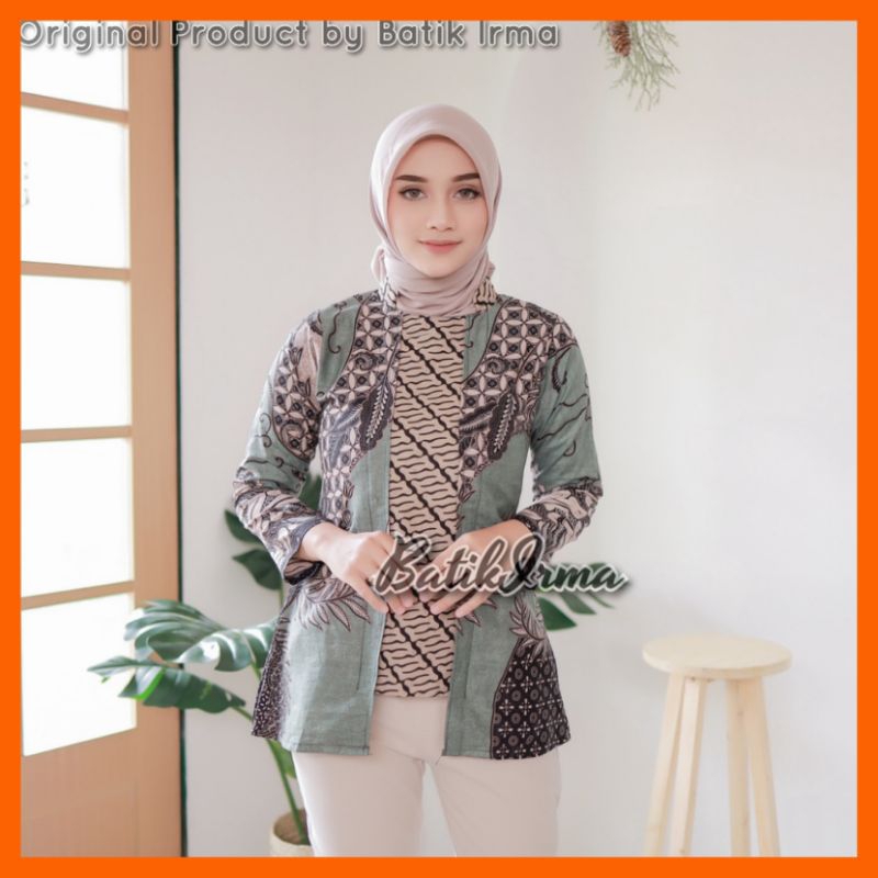 Baju Batik Wanita Modern Monalisa Genes M,L,XL Asli Pekalongan/ Atasan Batik Wanita PPBTK07 Modern Batik Murah Cassual Atasanbatik Wanitabatik