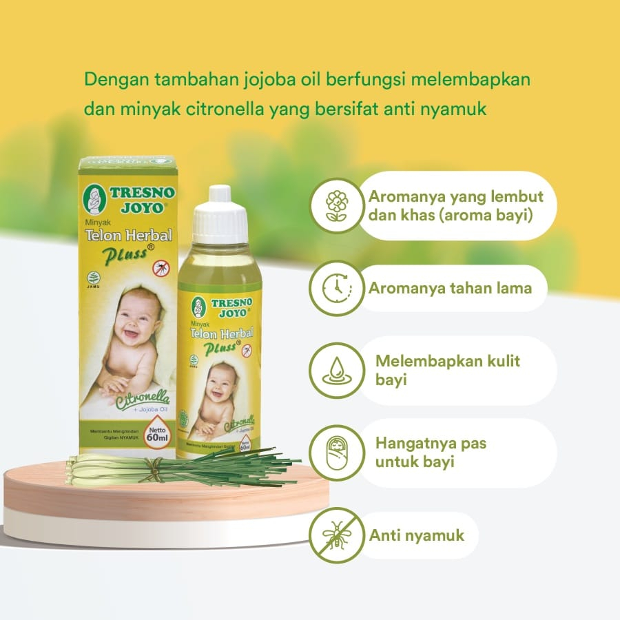 Tresnojoyo Minyak Telon ORIGINAL CITRONELA 100ml get Free 30ml