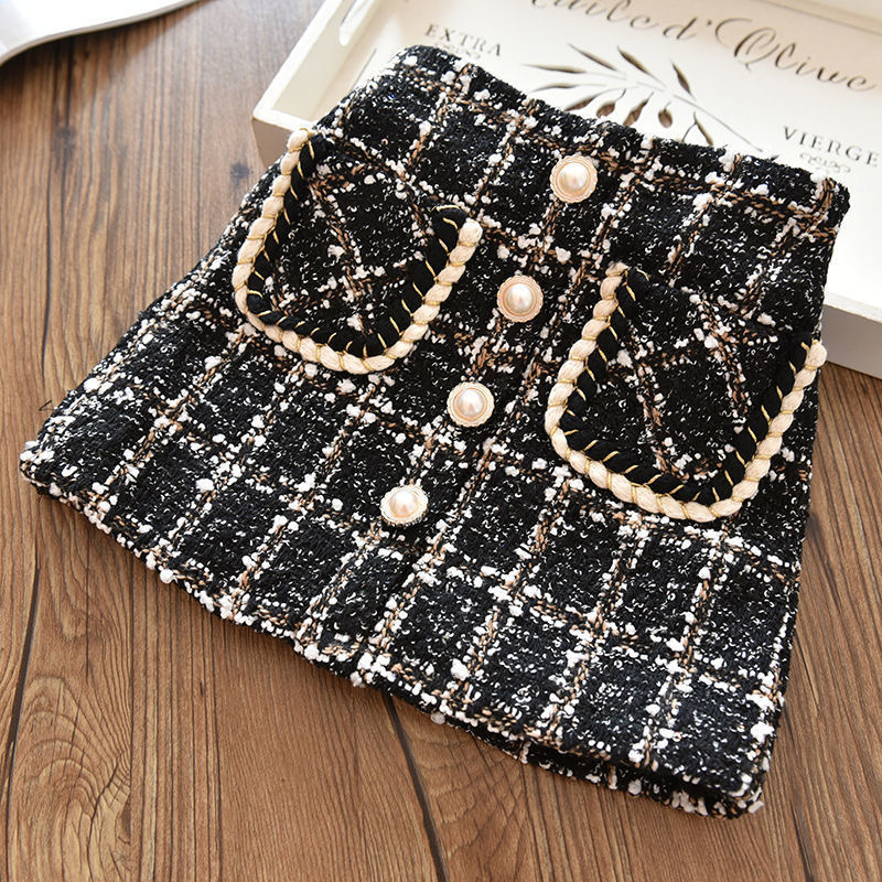 Rok Mini Anak Perempuan Premium Tweed Korea