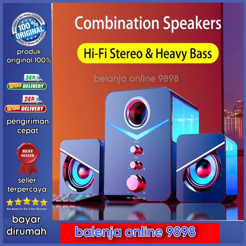 PALING DIGEMARI.. Speaker Advance CLS 200/201BT Streo USB / Sounbard Speaker Pc Laptop Komputer Full