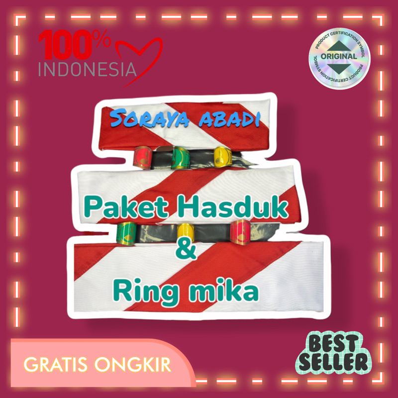 Paket Dasi/Kacu/Hasduk Pramuka dan Ring Mika SD, SMP, SMA