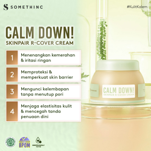 [NEW LAUNCH] SOMETHINC Calm Down! Skinpair R-Cover Cream - (Madagascar Centella Asiatica, Skin Barrier, Kulit Sensitif, Kulit Iritasi)