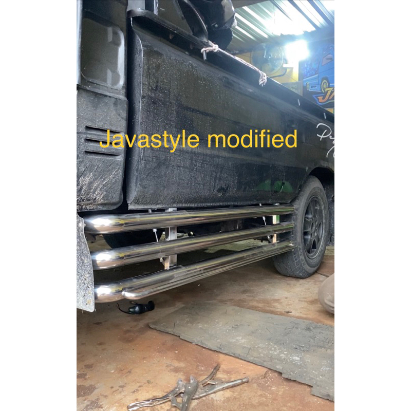 SPOILER Stainless Samping Lipat 1 Untuk L300,EURO 4 +pipa kecil
