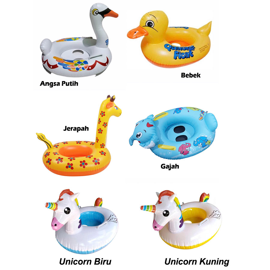 Baby Boat - Ban Pelampung Renang Anak Bebek Angsa Flamingo Merak 0711