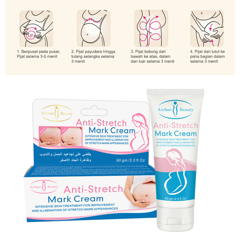 CREAM PENGHILANG STRETCH MARK Krim Stretch Mark 50G Penghilang Bekas Luka Penghilang Keloid Selulit Pregnancy Krim Anti Strechmark Aman untuk Bumil dan Busui