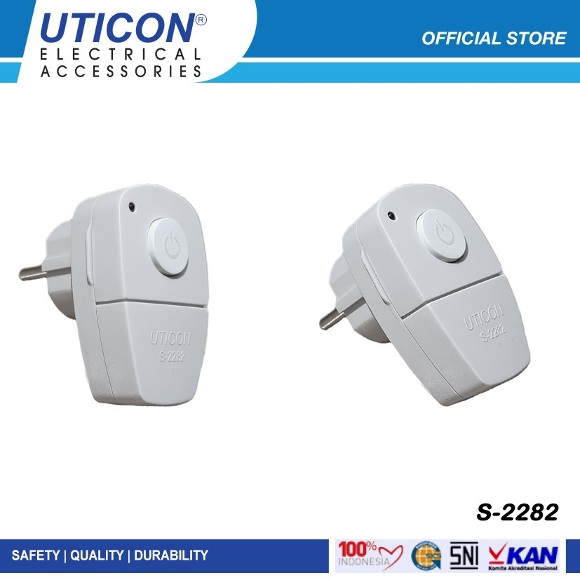 Steker SaklarUticon S-2282 Switch On Off Steker Saklar Colok ON OFF