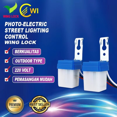 PHOTOCELL SENSOR CAHAYA OTOMATIS 220v 3A WINGLOCK SENSOR LAMPU JALANAN 3A
