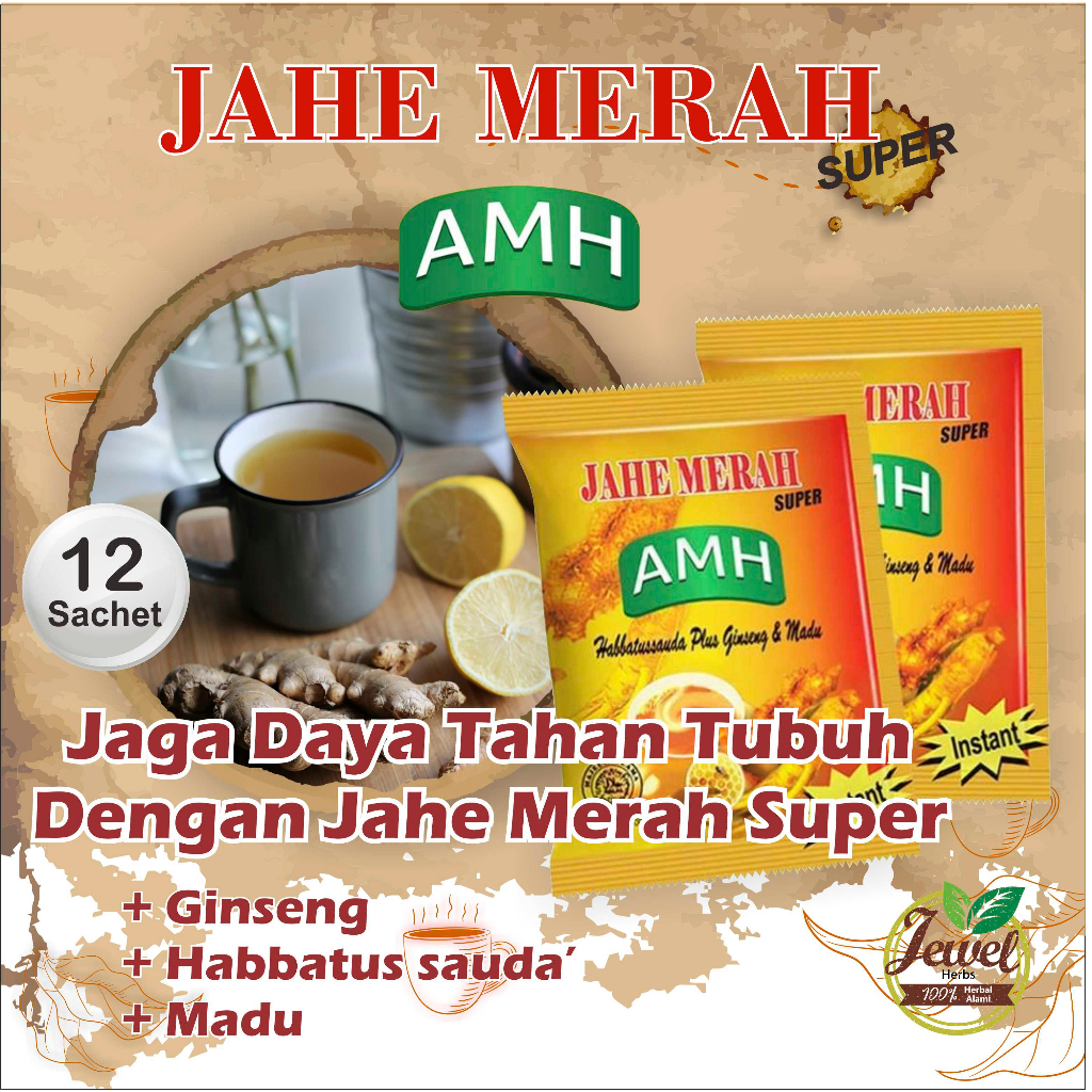 

Jahe Merah Super Original AMH - Jahe Merah Plus Habbatusauda Ginseng Dan Madu