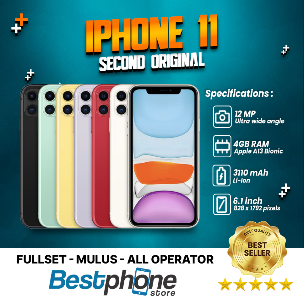 iPhone 11 256Gb/128Gb/64Gb Second Original 100% Mulus | Nominus | Perfect | Fullset | Bergaransi