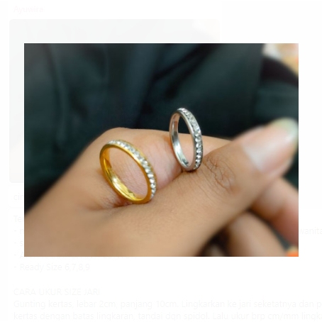 DHIOSHOPI - cincin titanium tipis wanita model permata anti karat