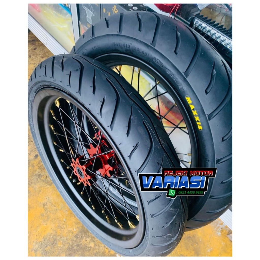 Velg supermoto whellset supermoto 250 300 350 x 17 CRF KLX WR155 PLUS BAN
