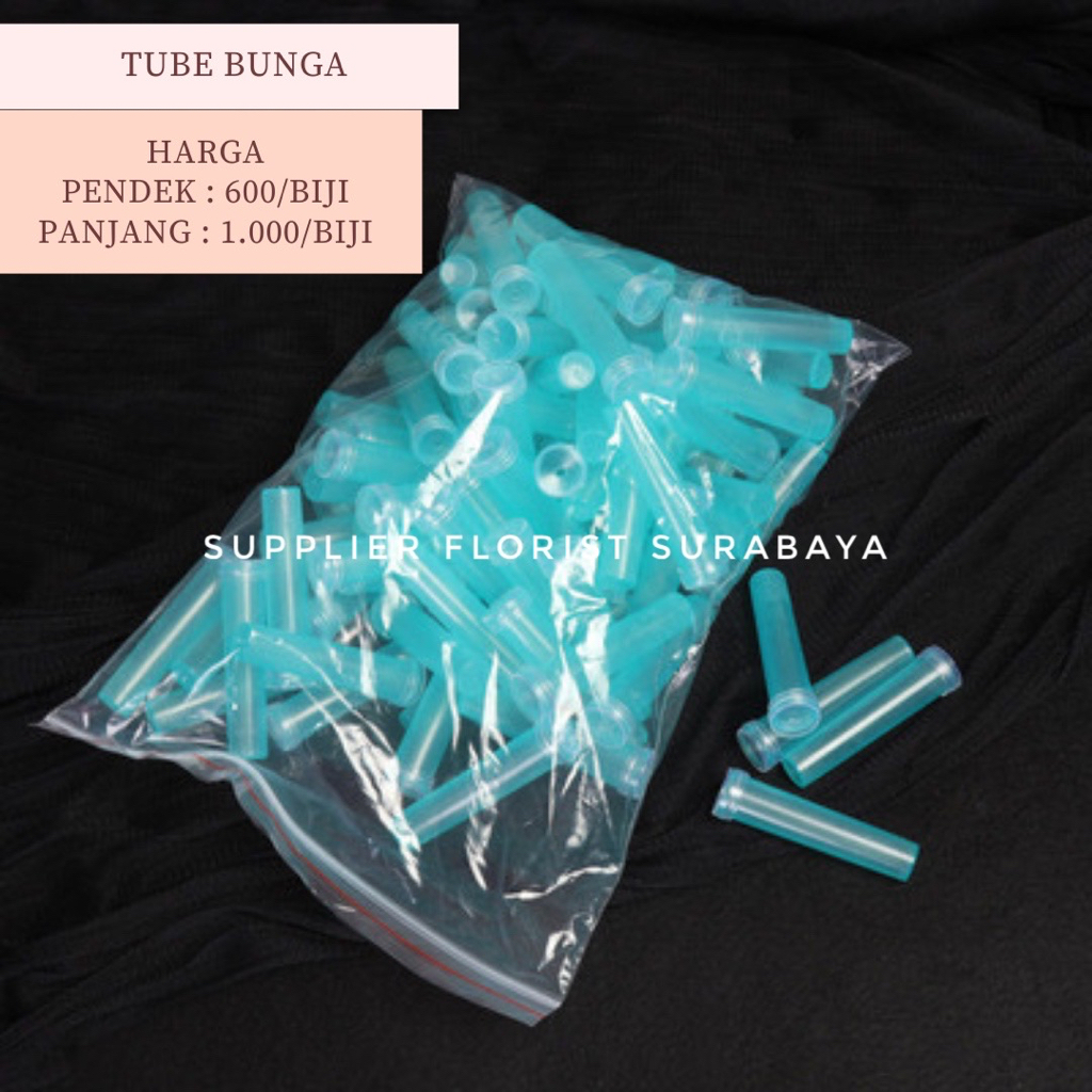 [1 PACK ISI 100] TUBE BUNGA TABUNG BUNGA UNTUK BATANG BUNGA ASLI DIISI AIR AGAR BUNGA TETAP SEGAR FRESH