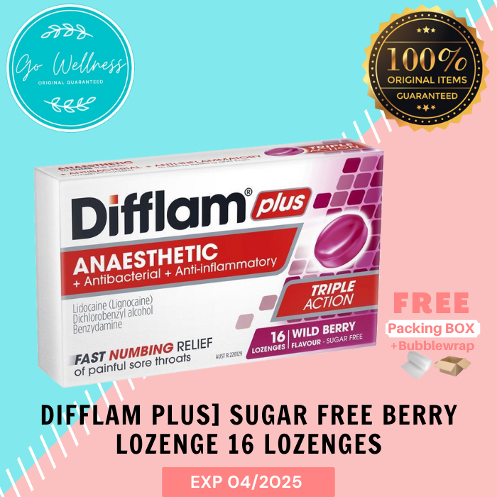 

Difflam Plus Sugar Free Berry Lozenge 16 Lozenges