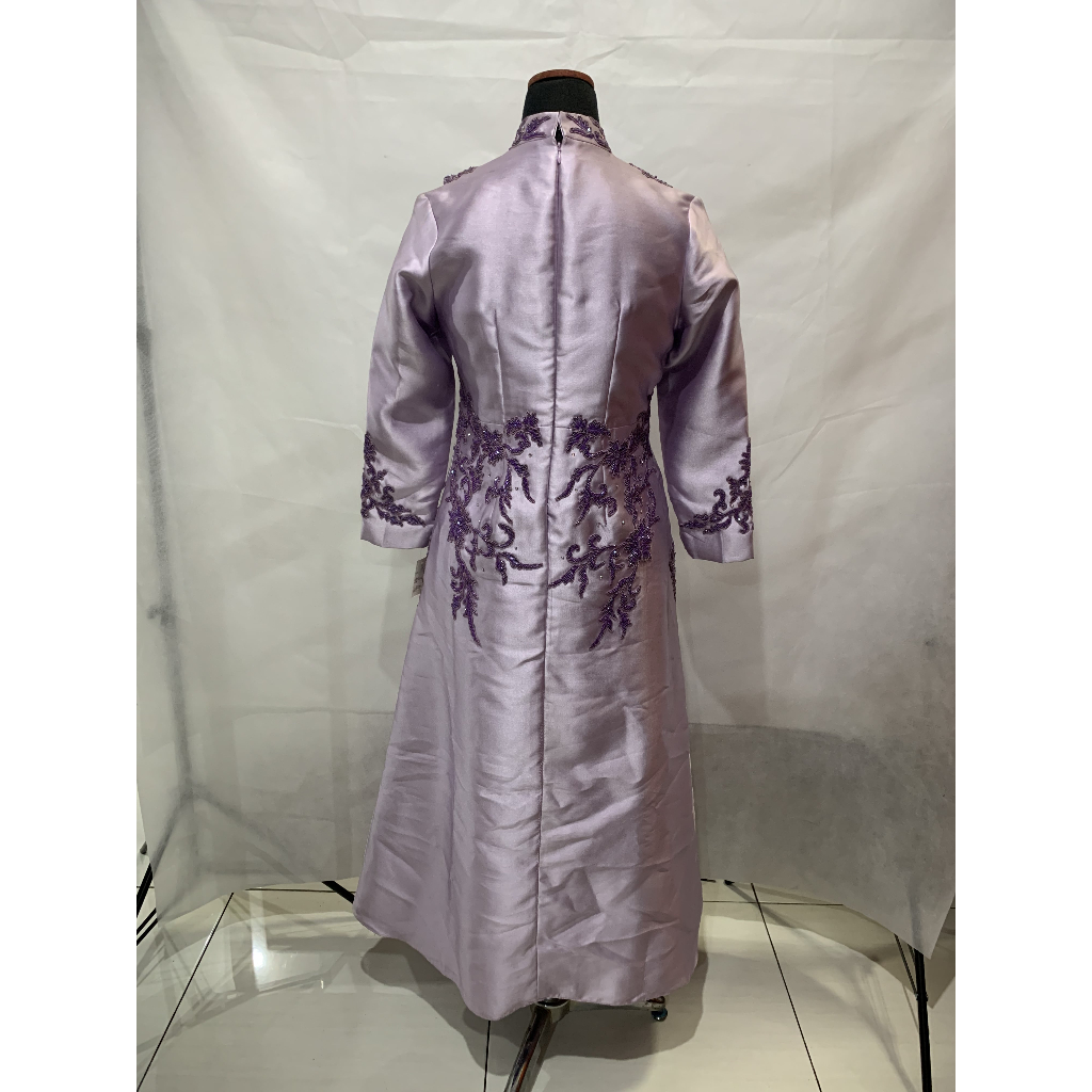 Gaun Muslim Sass Lilac Gamis Kaftan CUCI GUDANG Dress Baju Lebaran