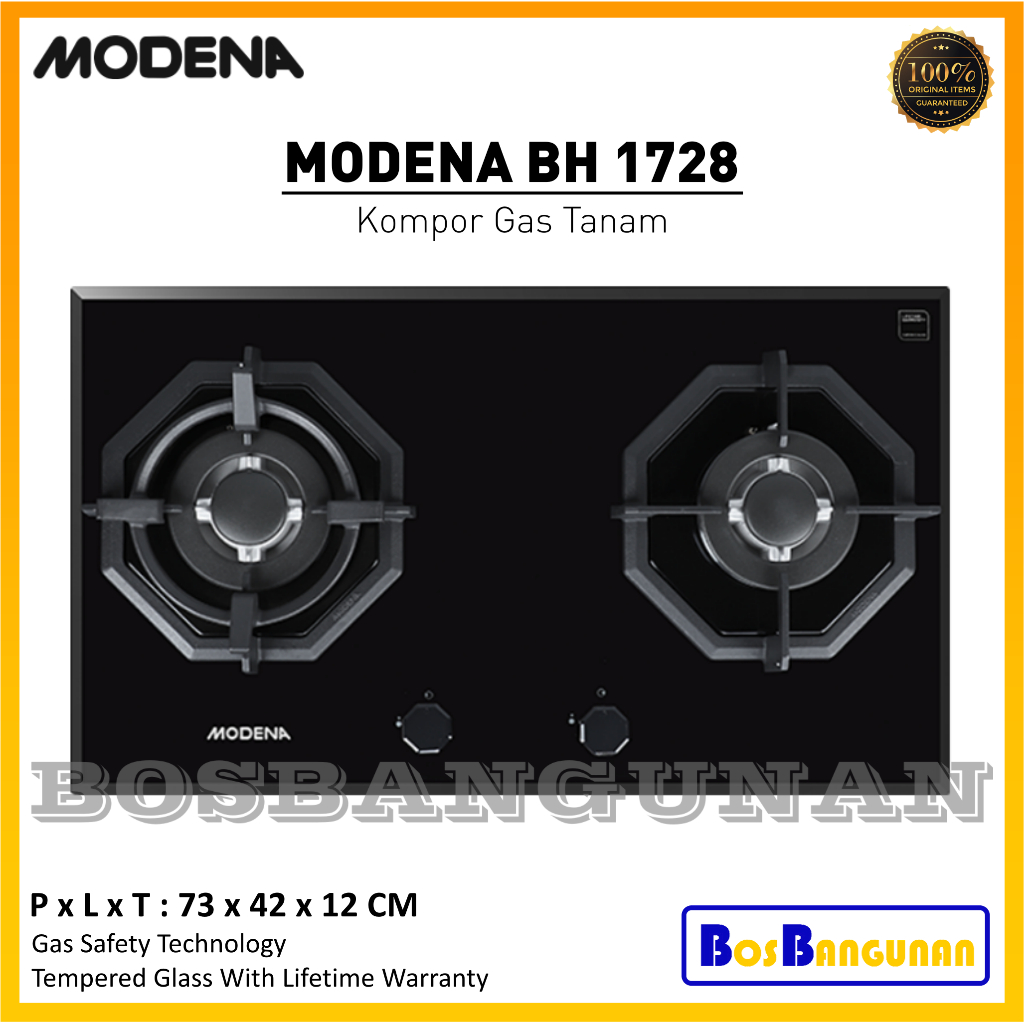 Kompor Gas MODENA BH1728 / Kompor Tanam MODENA BH 1728 / Kompor Gas MODENA