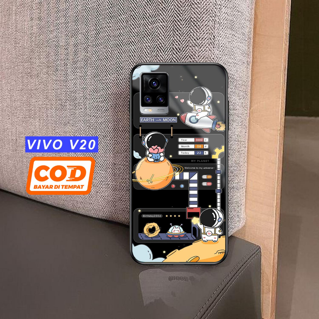 RC Case Vivo V20 Motif Astronot cute Casing 2D Glosy Vivo V20 Softcase Vivo V20 Terbaru - Case Gloss