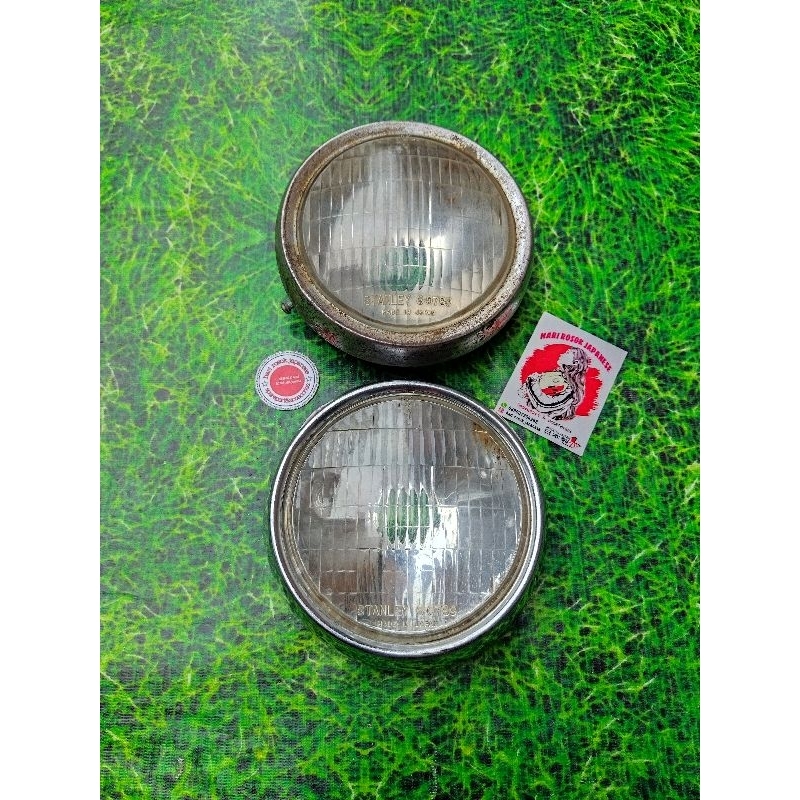 KACA REFLEKTOR LAMPU DEPAN GL 100 PLATINA LAMPU BULAT ORIGINAL SETT LIS