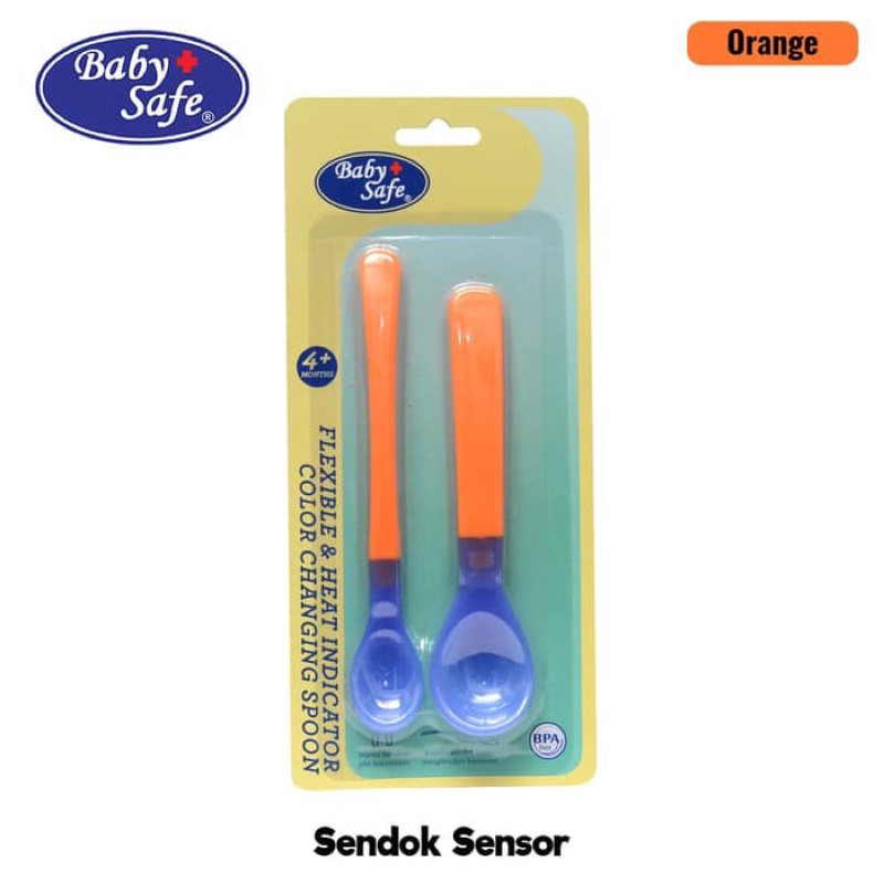 Sendok Bayi 2in1 Babysafe Flexible &amp; Heat Indicator Spoon