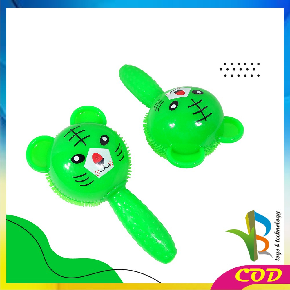 RB-M315 Mainan Bayi Rattle Rubber Stick Toys Boneka Lampu dan Bunyi / Maenan Anak Boneka Gigitan Bayi Rattle Stick Kerincingan