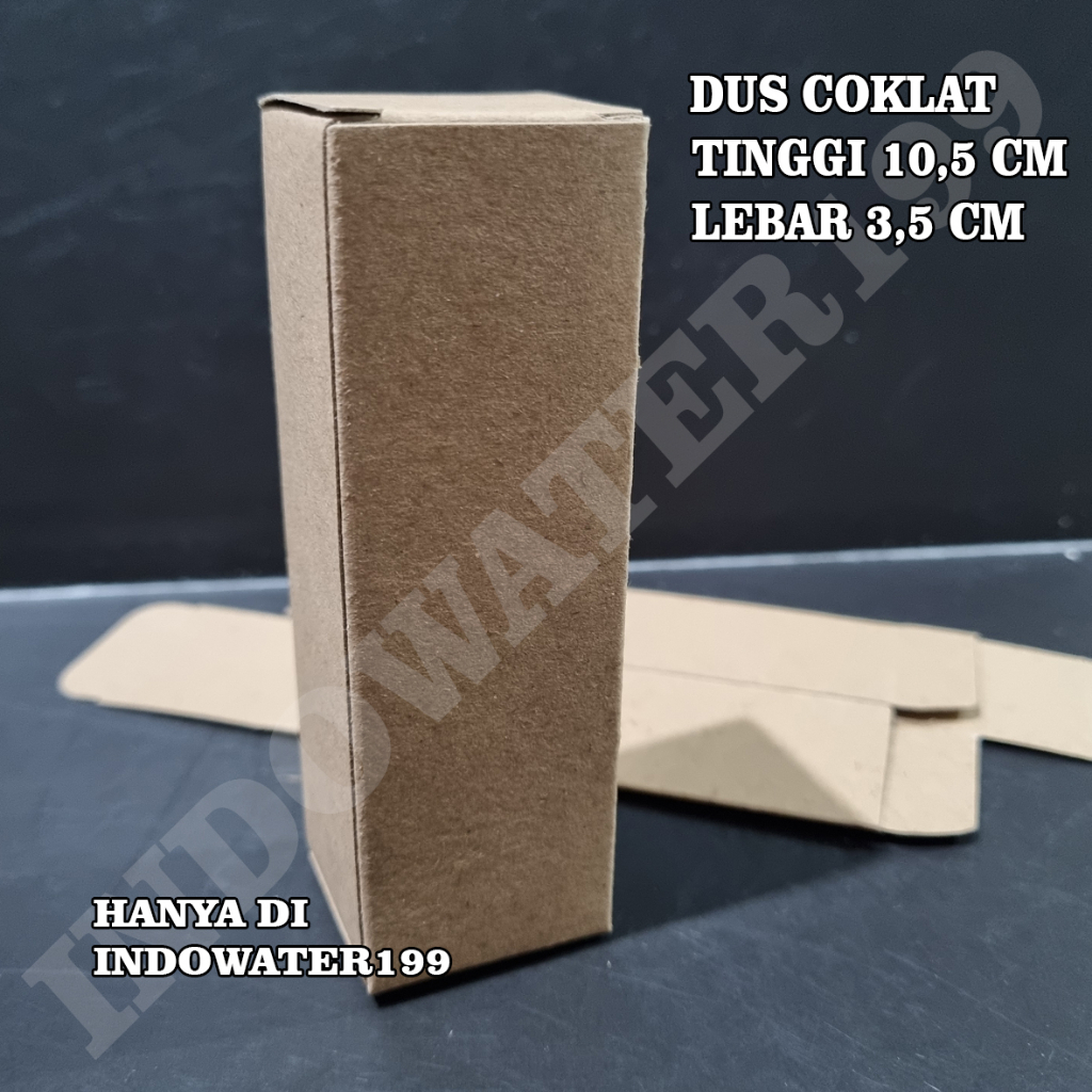 

DUS PAKING COKLAT UKURAN 10.5 CM X 3.5 CM X 3.5 CM MINIMAL SATU PAX ISI 50 PCS