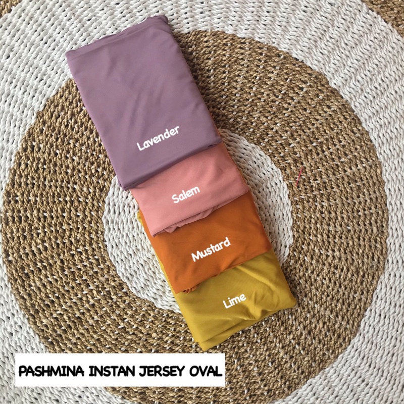 PASHMINA INSTAN JERSEY OVAL PREMIUM / PASMINA OVAL VIRAL NON PED