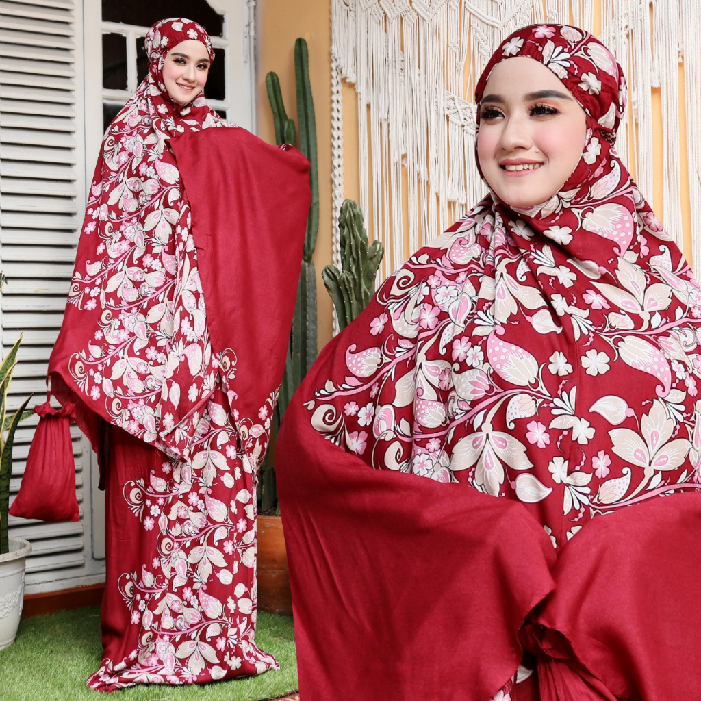 Mukena Dewasa Jumbo Motif Tulip HOPYLOVY