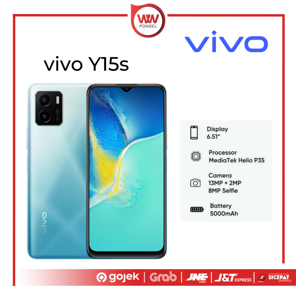Hp Vivo Y15s RAM 3GB Internal 64GB Garansi Resmi
