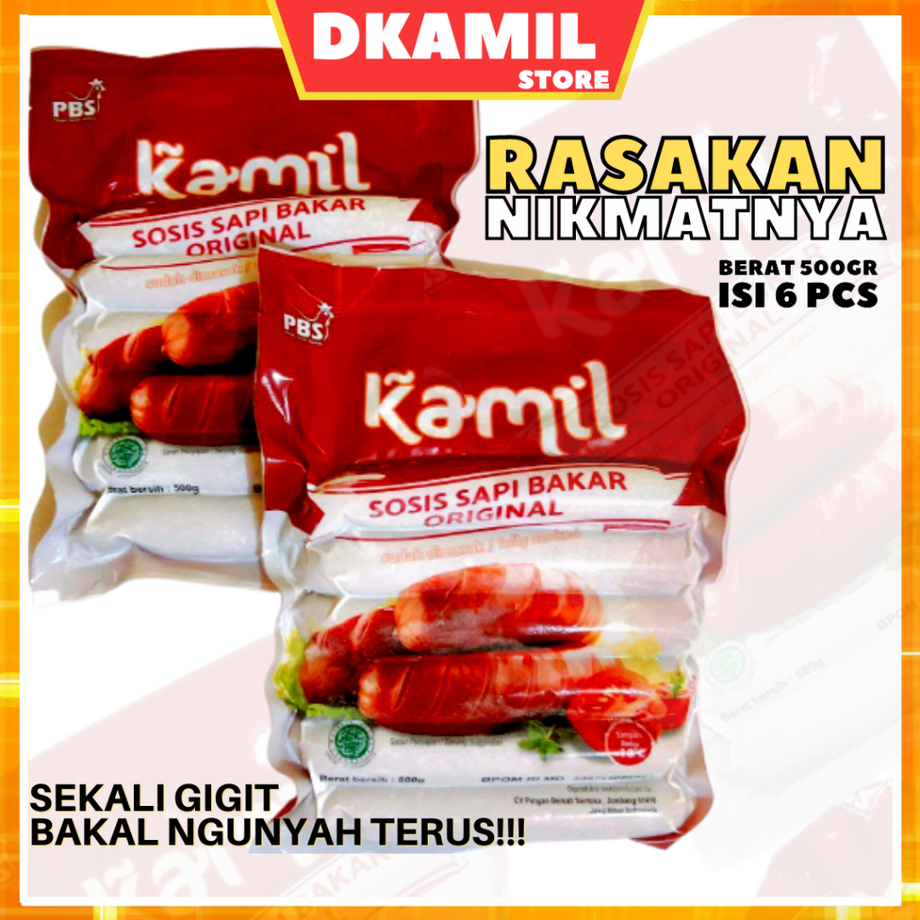 

Kamil Sosis Sapi Bakar 500 gr Jumbo 6 pcs Frozen Food