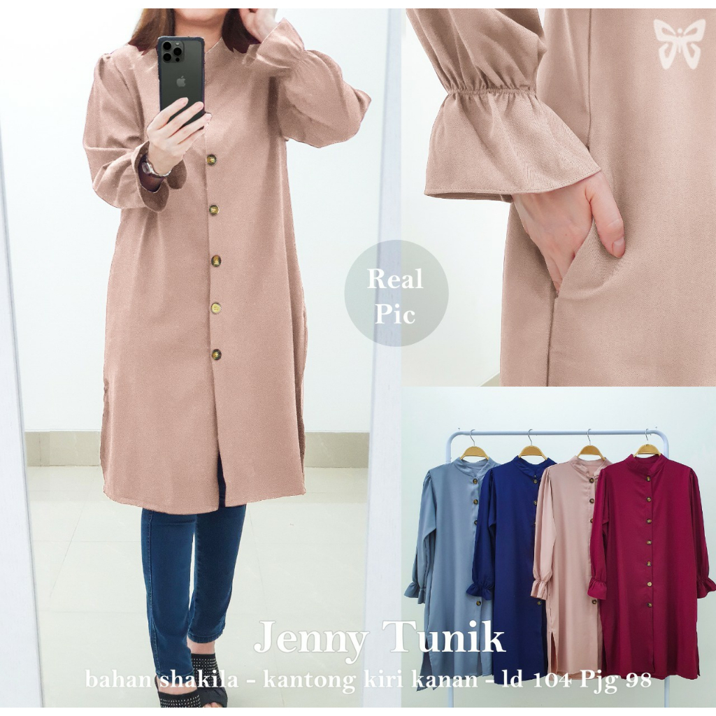 Tunik Kemeja Wanita Jenny -  HOPYLOVY SALE