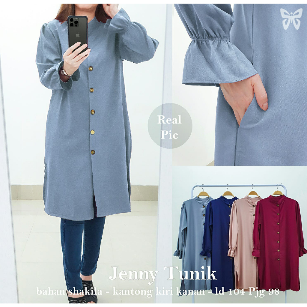 Tunik Kemeja Wanita Jenny -  HOPYLOVY SALE