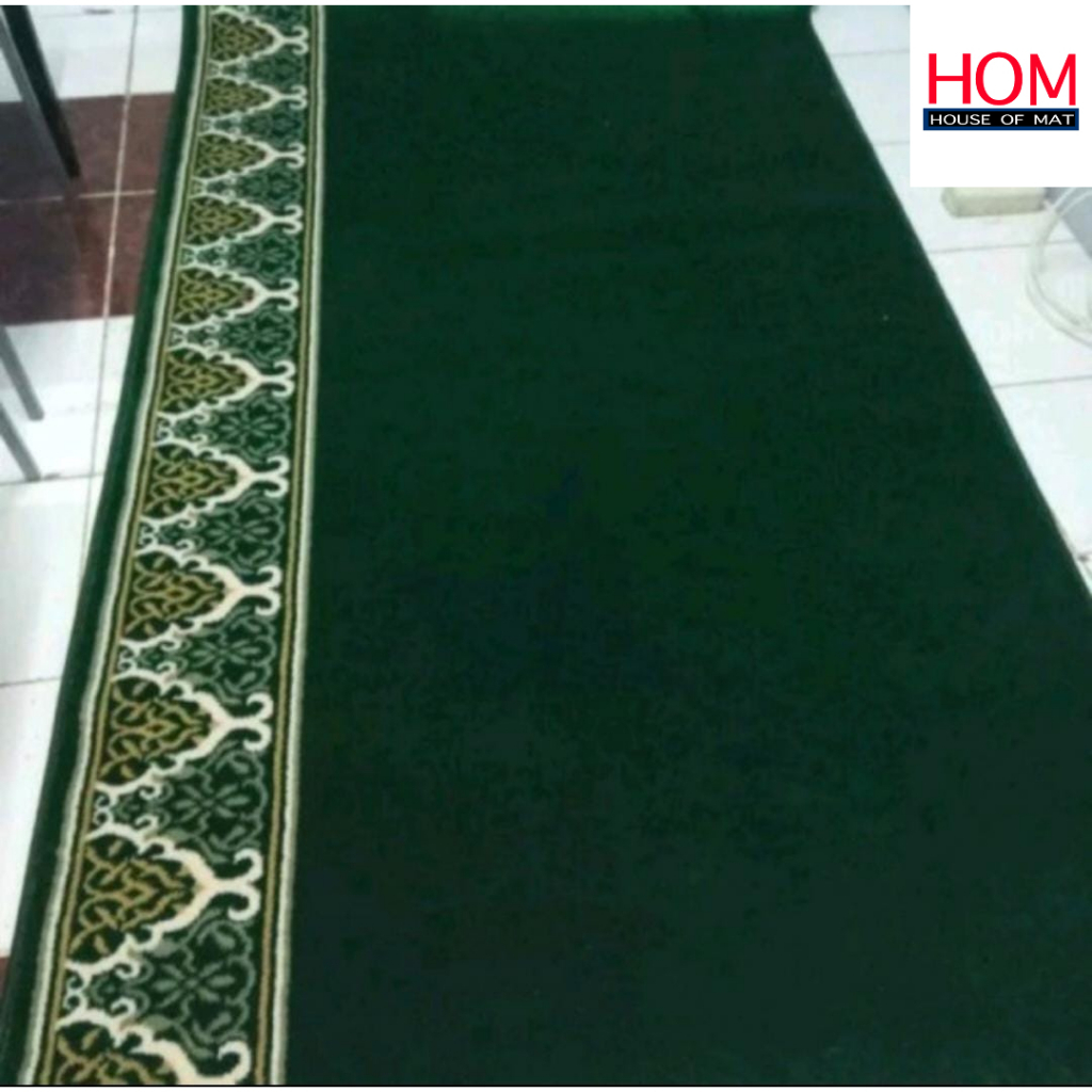 Karpet masjid meteran Iranshar bahan halus Sajadah Musholla Tebal 12mm / Sajadah Meteran Iranshar Me