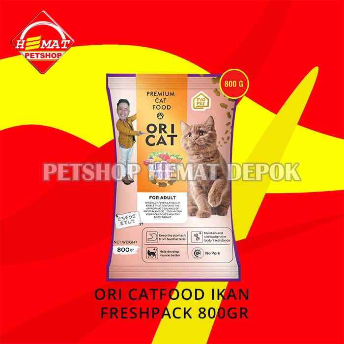 Makanan Kucing Ori Cat Food Adult Kitten Dewasa Freshpack 800 Gram